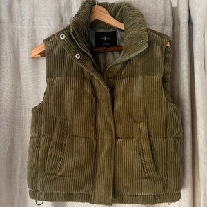 Adorable Green Corduroy Vest!